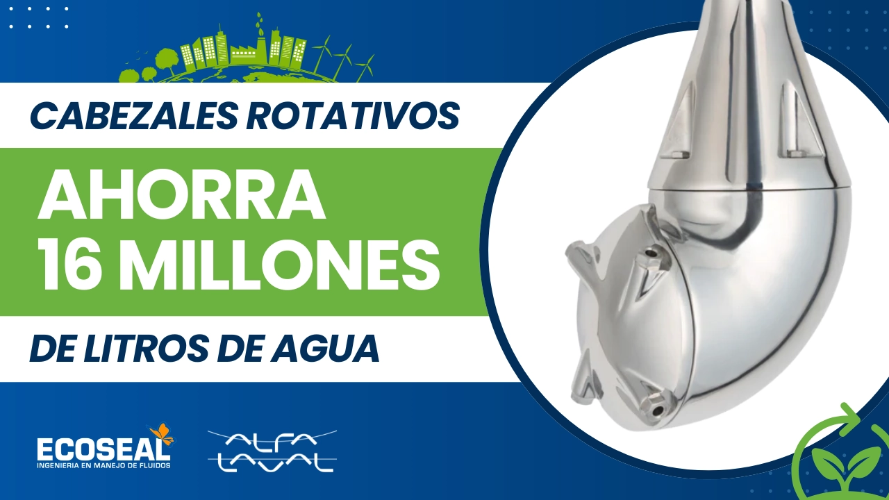 Ahorra 16 Millones de Litros de Agua al Año con Cabezales Rotativos Eficientes para Limpieza Industrial